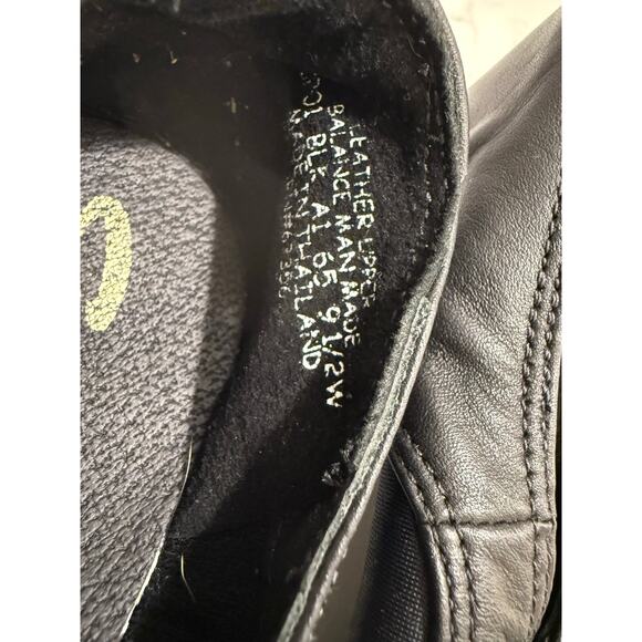Black Leather Dance Jazz Shoes Size 9.5W - Picture 10 of 10